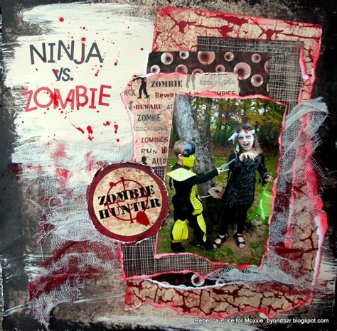 Ninja Vs Zombie Moxxie Halloween Layout Halloween