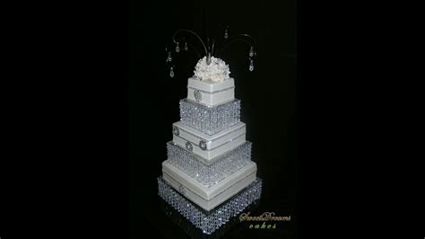 Diy Crystal Wedding Cake Stand Cake Stand Chandelier Youtube