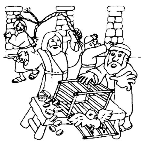 Jesus Clears The Temple Coloring Page Coloring Home