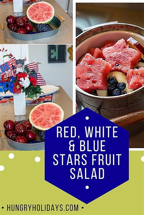 Red White And Blue Stars Fruit Salad Fruit 4th Of July Desserts