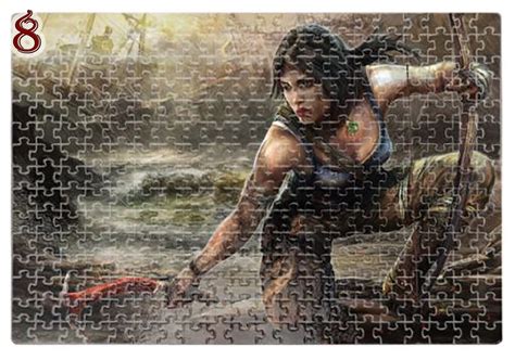 Cardboard Puzzles Tomb Raider Puzzles Adult Puzzle Etsy