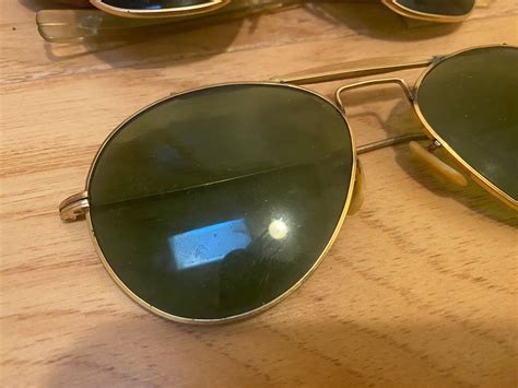 vintage pair american ao optical 1 10 12k gf 5 1 2 aviator pilot sunglasses ebay