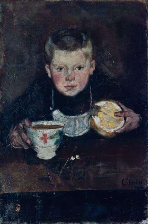 Errand Boy Drinking Coffee By Christian Krohg