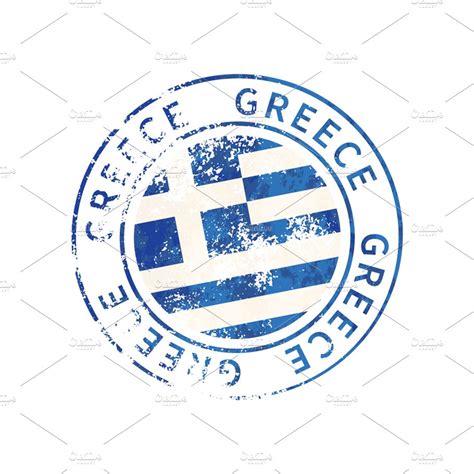 Greece Sign Vintage Grunge Imprint Photoshop Graphics ~ Creative Market