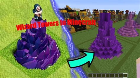 All Wizard Tower Levels From Clash Of Clans In Minecraft Youtube