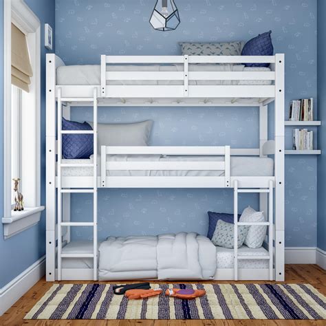 Better Homes And Gardens Tristan Twin Floor Bunk Bed White Bed Western
