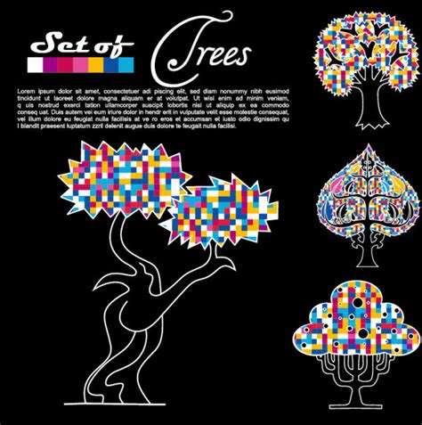 Abstract Trees Background Vector Vectors Graphic Art Designs In