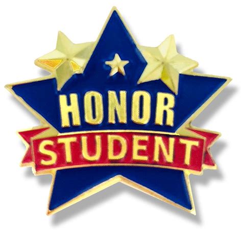 1 X 78 Inch Honor Student Star Lapel Pin