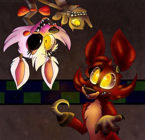 Foxy And Mangle By Plaguedogs123 On Deviantart Five Night At Freddys