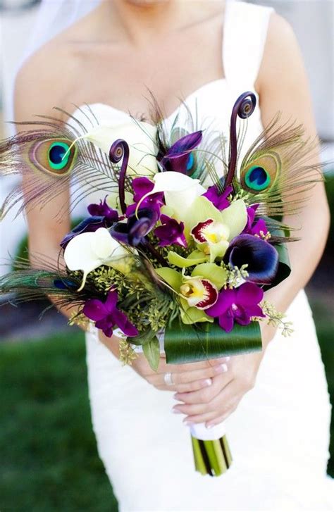 peacock theme wedding magical peacock bridal bouquets