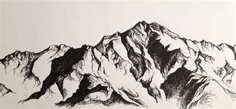 √ Simple Mountain Ink Drawing Popular Century