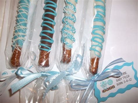 26 Lovely Baby Shower Chocolate Covered Pretzel Rods Baby Shower
