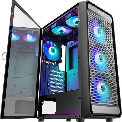 Buy Musetex Atx Pc Case With 6pcs Argb Fans Computer Gaming Cases With