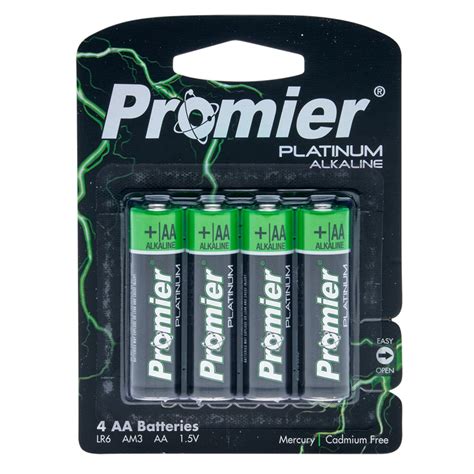 Promier Aa Platinum Alkaline Battery 4 Pack Litezall