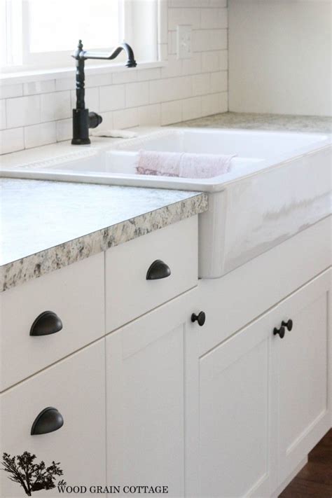 Browse our white shaker options. Fixer Upper Update: Cabinet Hardware | White cabinets ...