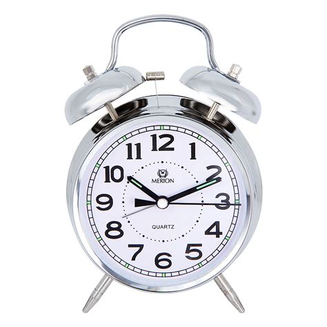 Become a patron of szin folt cafe today: Merion fém ébresztőóra, quartz, ezüst szín, 4^ - ASTRON ÓRA-