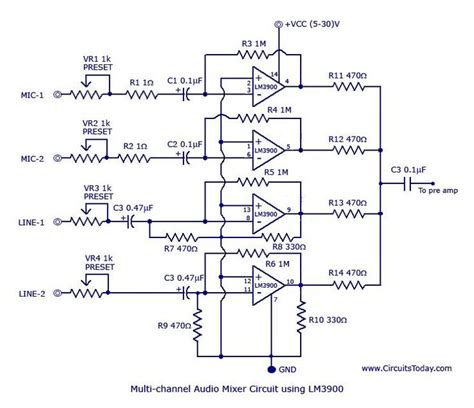 Audio mic reverb layout, audio mic reverb layout circuit diagram, microphone echo circuit diagram, simple echo circuit. Mic Mixer With Echo Schematic Diagram - Circuit Diagram Images