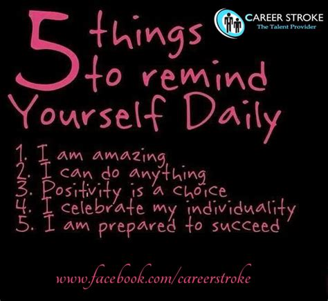 5 Things To Remind Yourself Daily — Careerstroke Perfectly Posh I