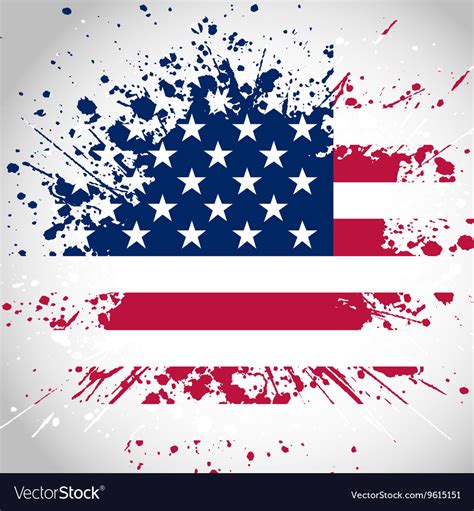 Grunge American Flag Background Royalty Free Vector Image