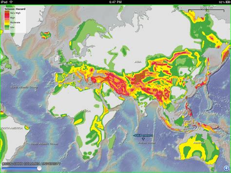 The worldwide earthquake map is based largely on the global mosaic of seismic hazard models created by the global earthquake model (gem) foundation, of which fm global is a partner. Mobile App Puts Natural World at Fingers - The Earth ...