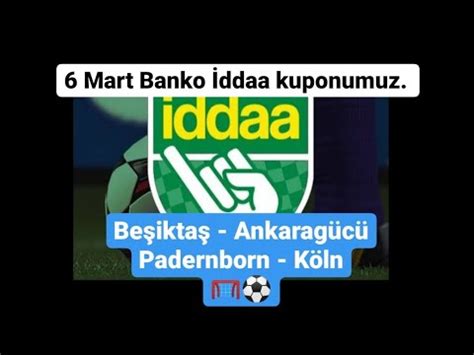 6 MART CUMA BANKO İDDAA KUPONU MUTLAKA İZLE YouTube