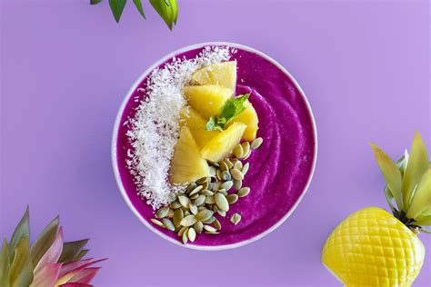 2) in magic blender (or cut recipe in half and use tall. Pitaya Pineapple Smoothie Bowl - Recipe - NutriBullet