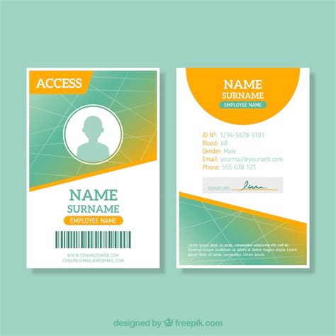 Premium Vector Id Card Template