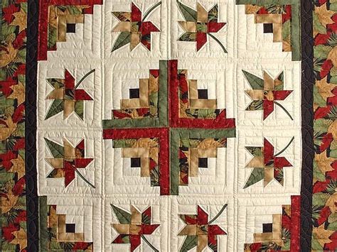 Images Of Fall Throw Quilts Gold Red And Sage Autumn Splendor Log