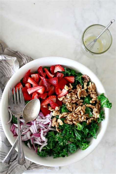 Strawberry Kale Salad With Walnuts Yummy Mummy Kitchen