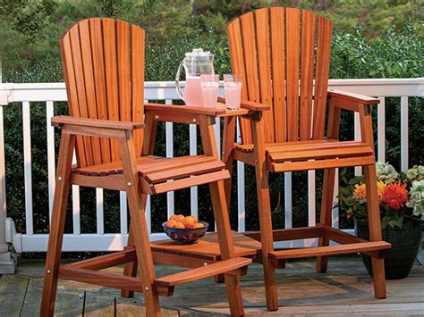 Your outdoor tables chair stock images are ready. Full Plan Download: Bar Height Adirondack Chair ...