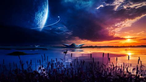 Sci Fi Night Sky Wallpaper Hd Artist 4k Wallpapers Images And