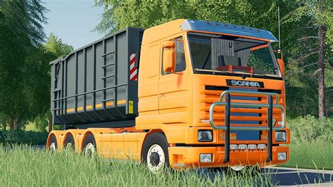 Download Fs19 Mods Scania 143m Hooklift Semi Truck