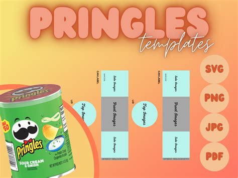Mini Pringles Can Wrapper Label Template Instant Digital Etsy Uk