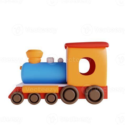 3d Illustration Toy Train 14473897 Png