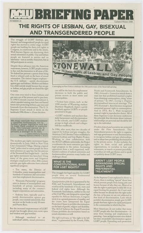 Newspaper Clipping The Rights Of Lesbian Gay Bisexual And Transgendered People The Portal
