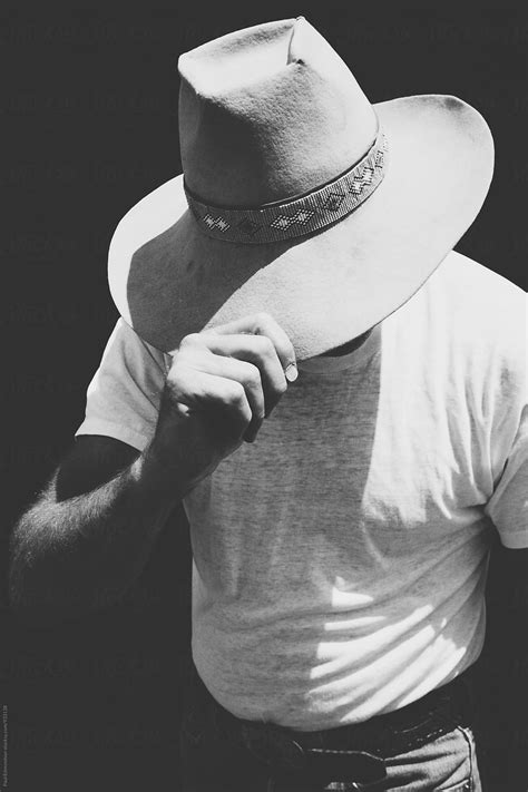 Portrait Of Cowboy Holding Hat Del Colaborador De Stocksy Rialto