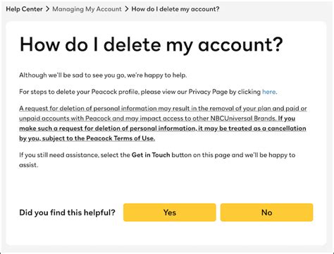 Here's how to do it. How to Delete Your Peacock Account
