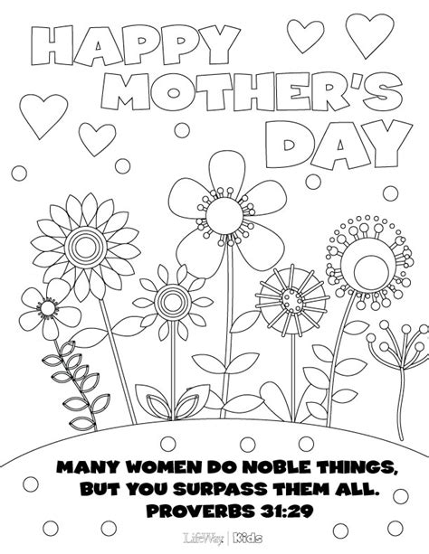 Kids will love coloring these pictures and bookmarks for mom, but they also make great gifts for aunts and grandmas. Mother's Day Coloring Pages