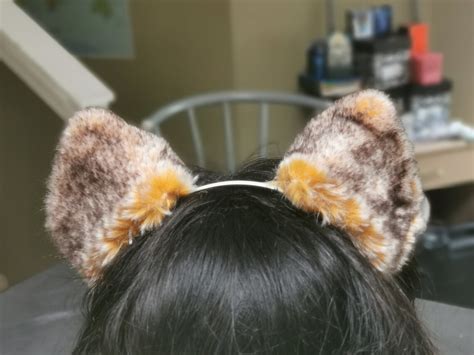 Cute Fluffy Foxcat Ears With Tail Etsy