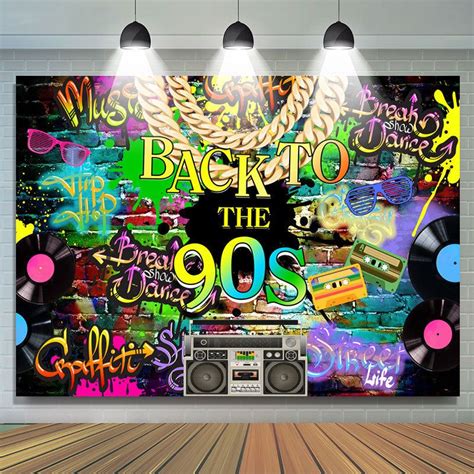 Hip Hop Graffiti Brick Wall 90s Themed Party Backdrops In 2023