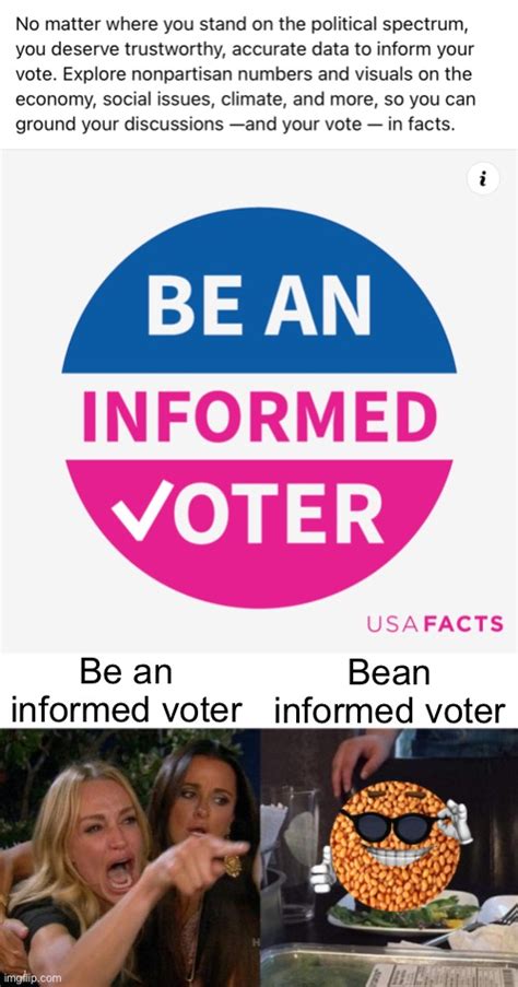 Why Yes I Will Bean Informed Voter Imgflip