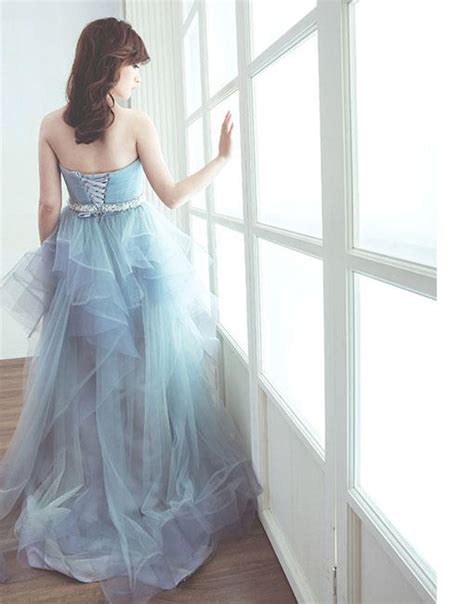Light Blue Tulle Long Prom Dress Sweet 16 Dress On Luulla