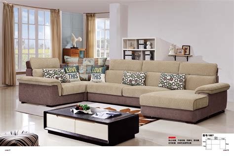 2020 Modern Living Room Fabric Sofa U Shape Sectional Anti Bacterial