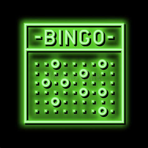 Bingo Game Neon Glow Icon Illustration Stock Illustration