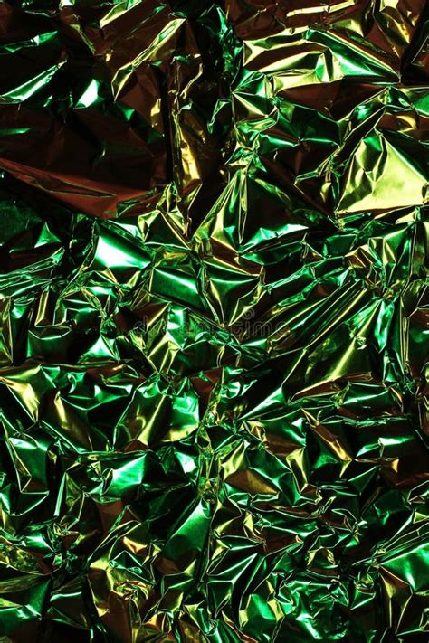 Foil Background Crumpled Foil Abstract Background Wallpaper Green