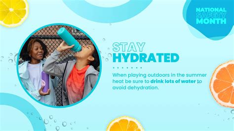 Stay Hydrated National Safety Month Digital Signage Template