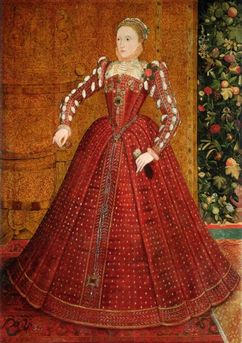 Queen Elizabeth Is Red Gown Based On The Hampden Tudor Costume