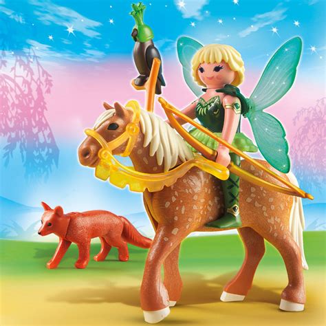 Playmobil Fairies Forest Fairy Diana With Horse Fat Brain Toys