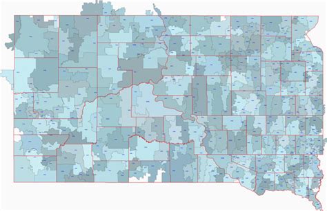South Dakota State Zip Codes On Maps Your Vector