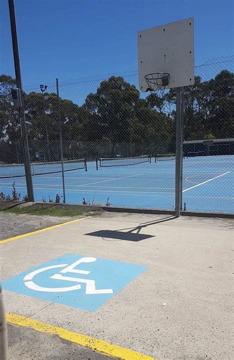 Basketball Court Cross Disabled Carpark Rcrappydesign